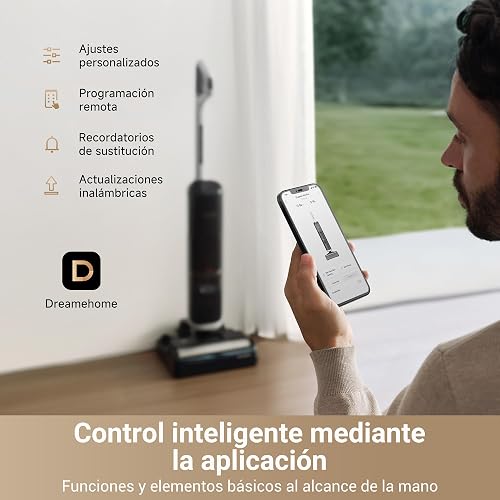 dreame H14 Pro Wet and Dry Vacuum Cleaner, 180° Landing, 60°C Brush Care, 5min Drying, Automatic Distribution of Cleaner, App Control, GlideWheel, 18.000Pa Suction, Doble Board - 6
