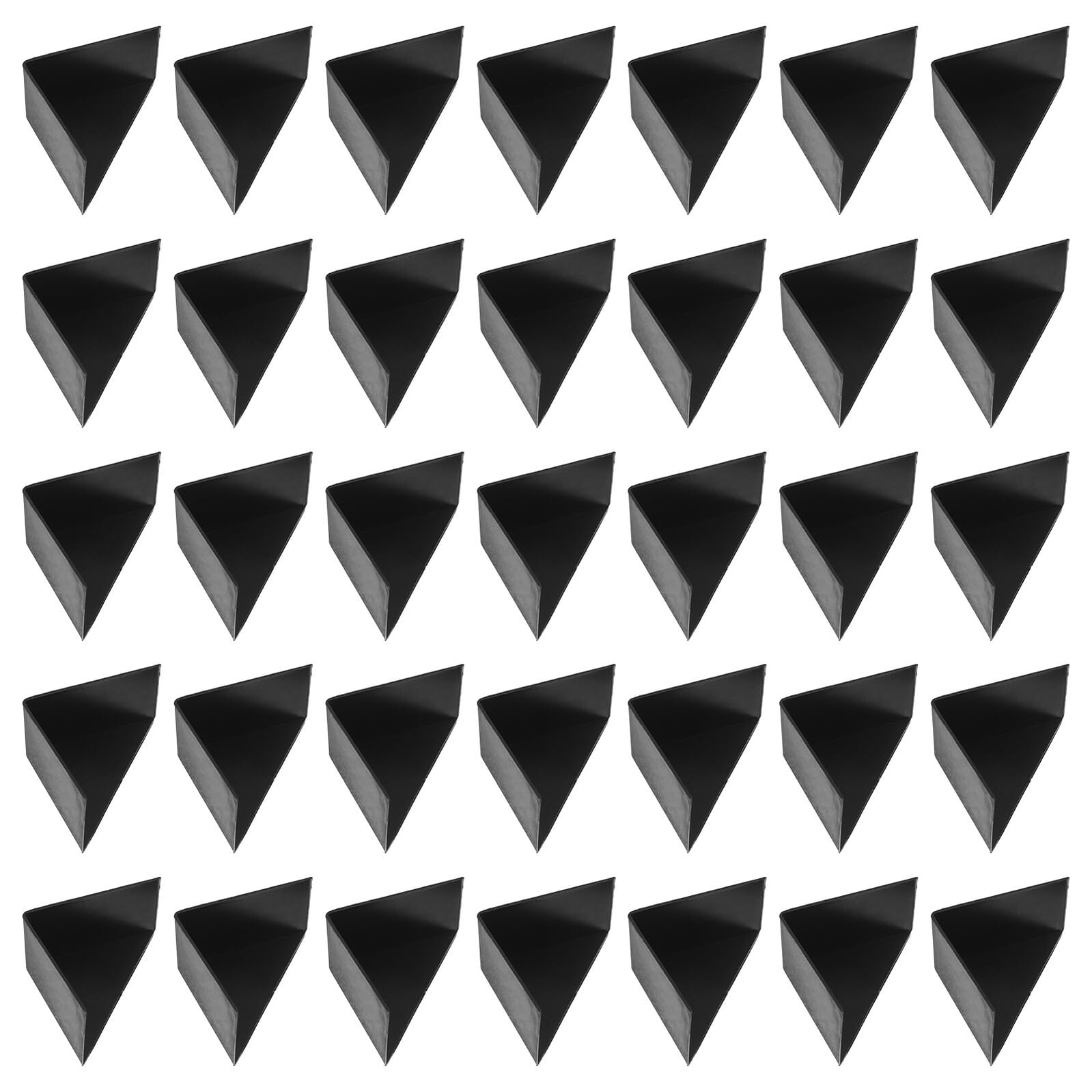 Protections d'angle triangulaires VALICLUD en plastique noir pour cadres et meubles x200
