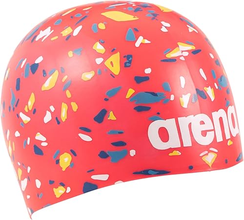 Miniatura 4 de Arena Gorra de natación unisex de silicona moldeada para adultos para entrenamiento intensivo y natación, cómodo ajuste elástico, talla única