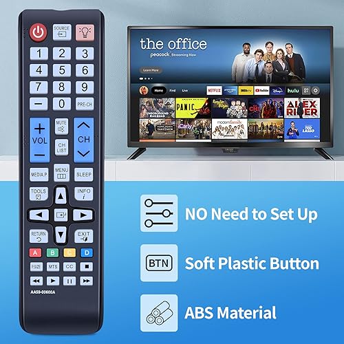 Miniatura 3 de PZL AA59-00600A Reemplazo para control remoto Samsung TV PN43E450A1F 5+ Series 530 535 PN51E535A3FXZA TM1240 PN51E535A3F PN51E450A1F PN51E530A3F