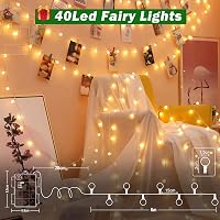 cshare LED Gömb Fényfüzér 6m 40 LED - Elemes, Időzíthető, IP65 Vízálló Dekoráció Kertbe, Kempinghez, Karácsonyra, Beltérre és Kültérre, Mele 5