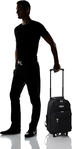 Miniatura 8 de Everest Mochila con ruedas - Estándar, Negro), 1045WH-BK