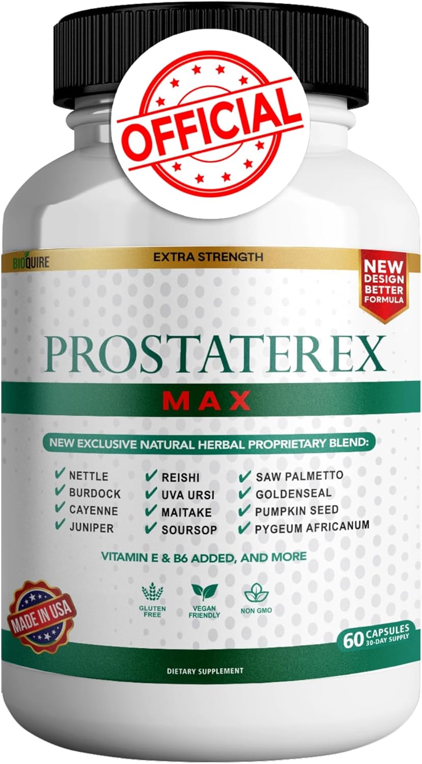 ProstateRex Max Extra Strength Prostate Health Support Supplement, Saw Palmetto, Vegan, Non-GMO, Gluten-Free – 120 Capsules (2)