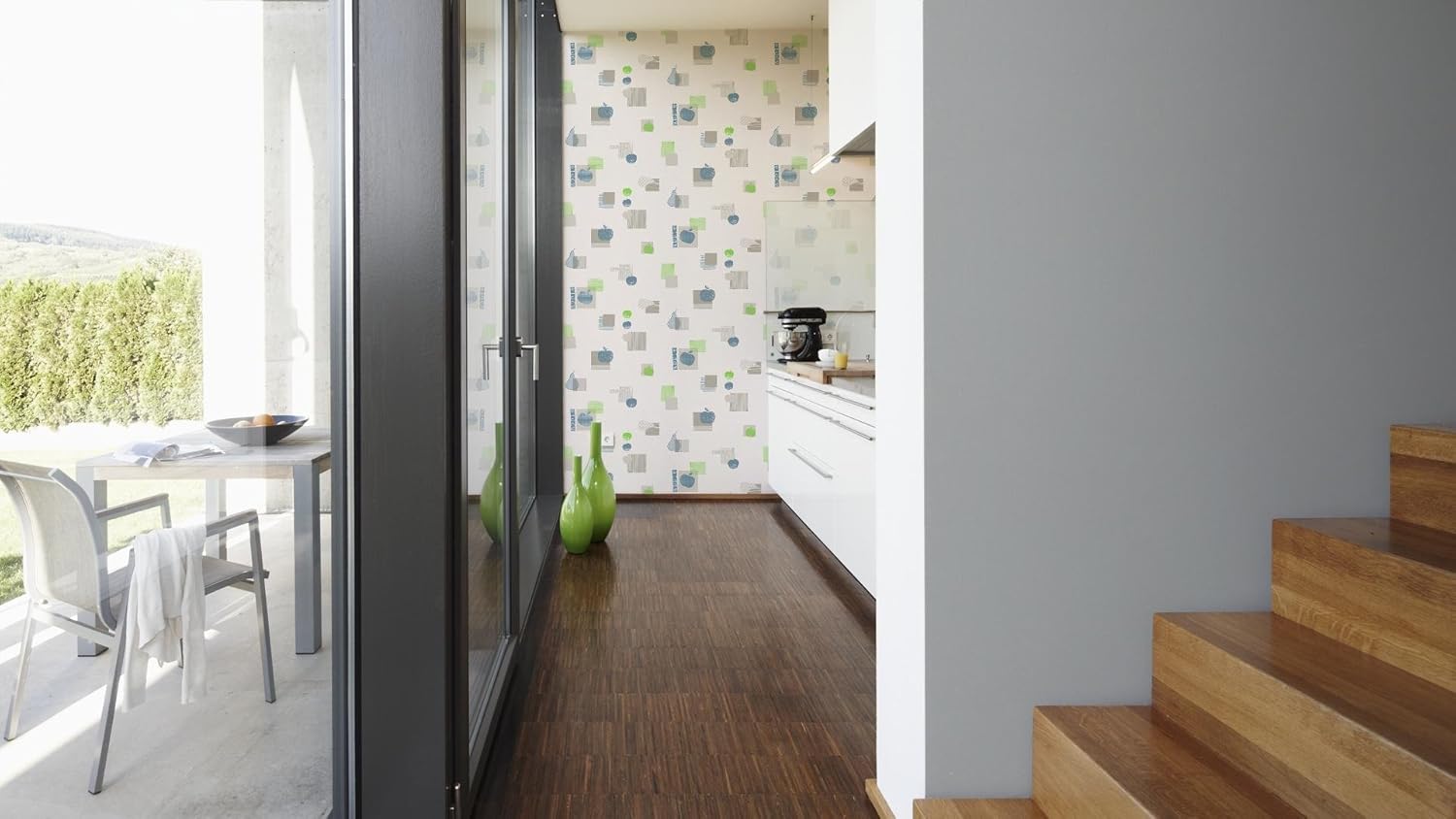 A.S. Création Non-Woven Wallpaper Glatte Wand Plain Wallpaper 10.05 m x 53 cm Grey Made in Germany 309136 3091-36