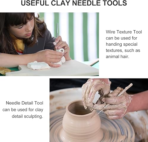 Miniatura 5 de Luney - 9 herramientas de arcilla para niños, herramientas de escultura de arcilla de plástico para niños, kit de herramientas de cerámica de