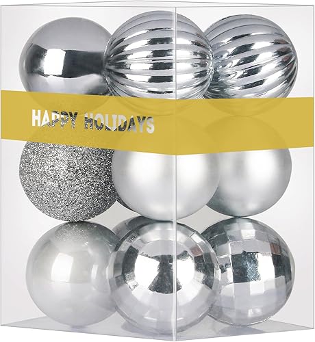 Vista 94 de GameXcel 18 Esferas Navideñas para Árbol de Navidad - Decoraciones de Árbol de Navidad Irrompibles Bola Colgante Mediana Azul Cielo 2.5 pulgadas x