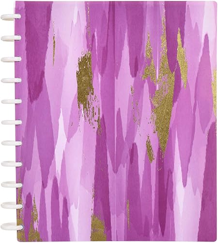 Vista 335 de Talia - Agenda personalizable con aros, (Fireworks Deep Lake, con discos Deep Lake, tamaño mediano (7.5 x 9.75 pulgadas).