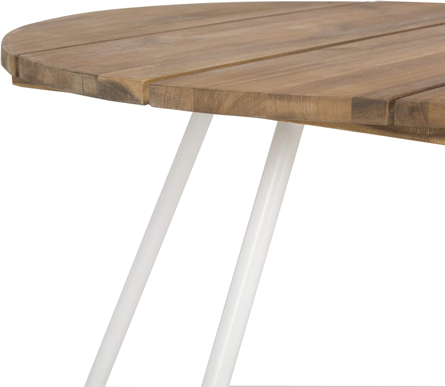 SAFAVIEH Outdoor Collection Henderson Teak and White 3Pc Wood Top Coffee Table