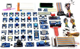 Adeept 46 Modules Ultimate Sensor Kit for Raspberry Pi 3,2 B/B+, BMP180, Raspberry Pi Sensor Starter Kit with C and Python Code, 150 Pages PDF Guidebook
