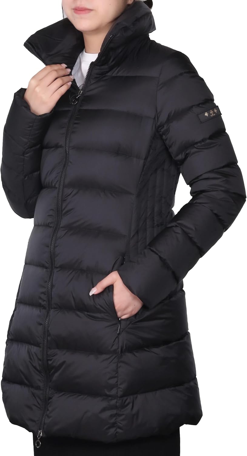 タトラス ポリテアマ ブラック 02サイズ Aライン 2way ダウンコート