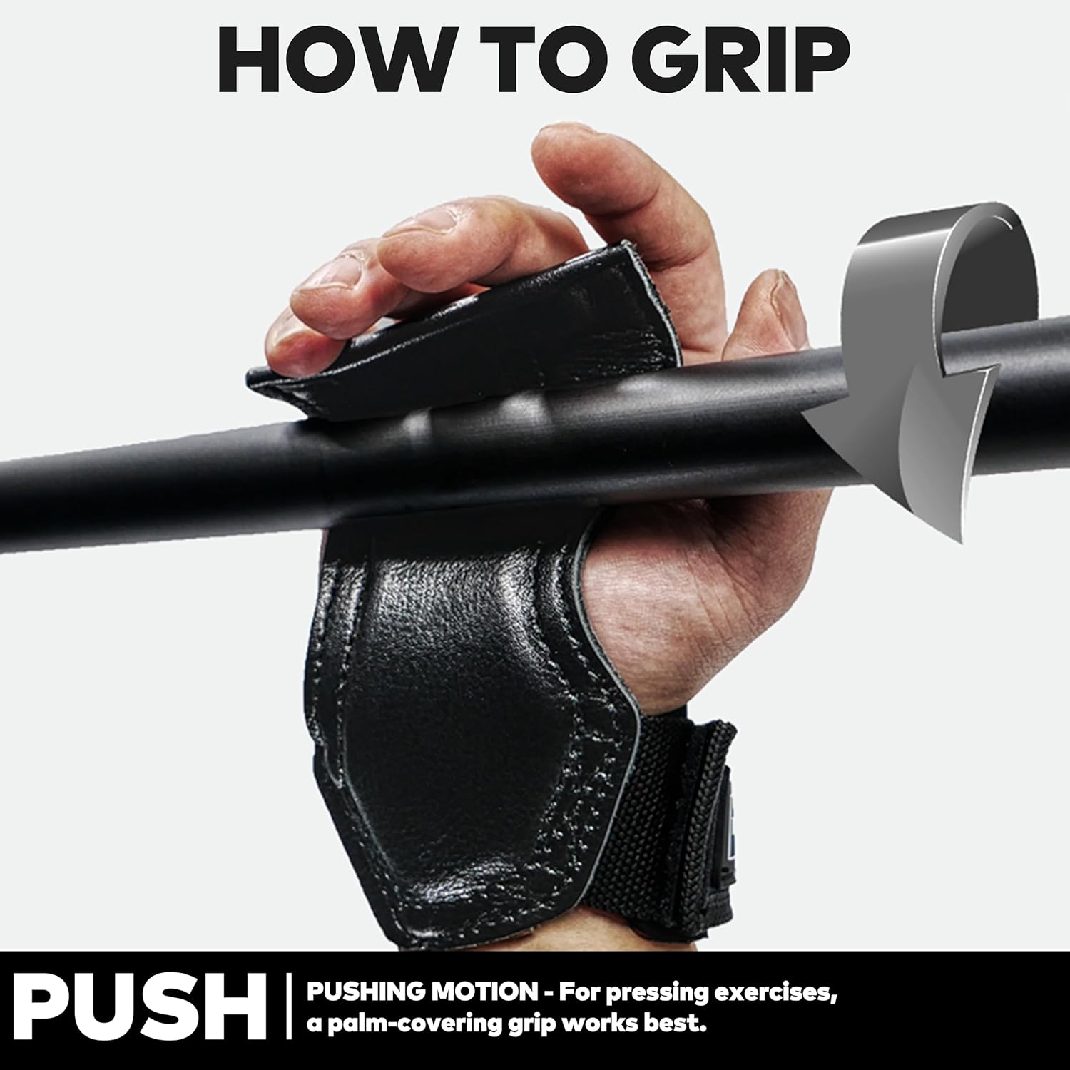 THE WEIGHT COMPANY® PRO GRIPS - Leather Weightlifting Wrist Straps for Powerlifting, Bodybuilding, Deadlifts, Strength Training for Men & Women (Pair) Padded Neoprene with Cowhide