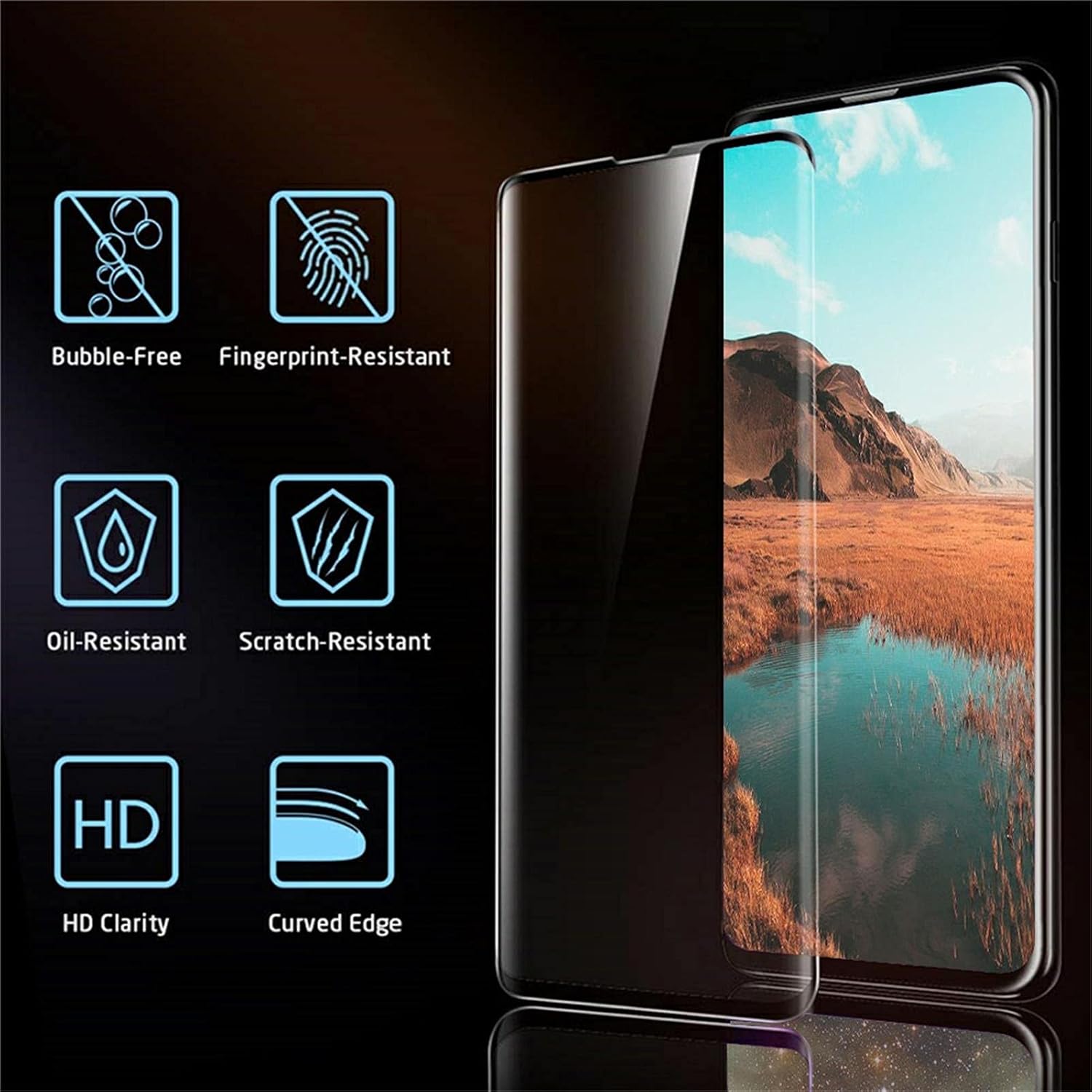 [2+2 Pack] Galaxy Note 10 Plus Screen Protector,9H Tempered Glass, Ultrasonic Fingerprint Compatible, HD Clear,Bubble-Free,3D Curved for Samsung Note10 Plus 5G Glass Screen Protector. ab