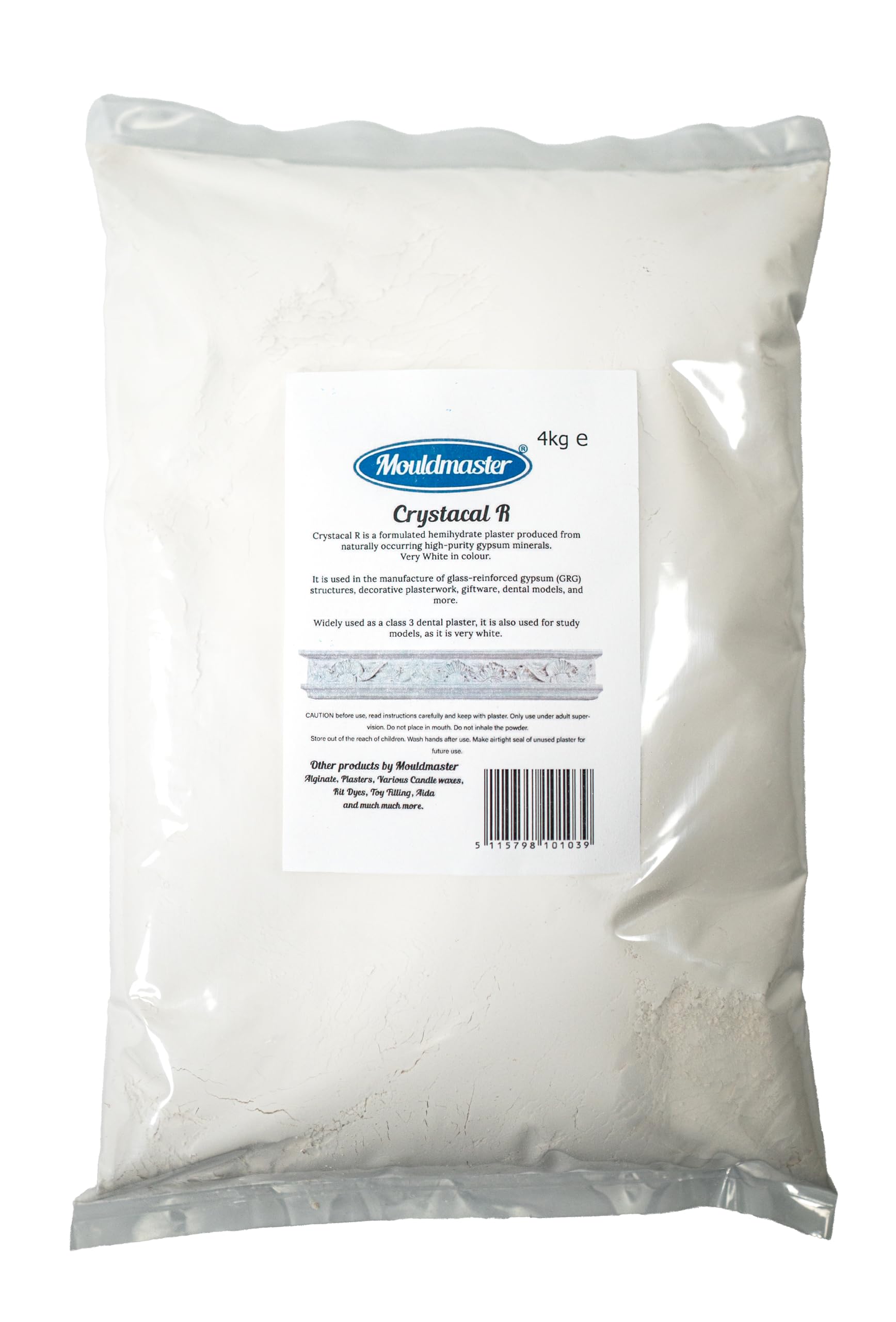 Crystacal R High Strength Plaster, White, 4 kg