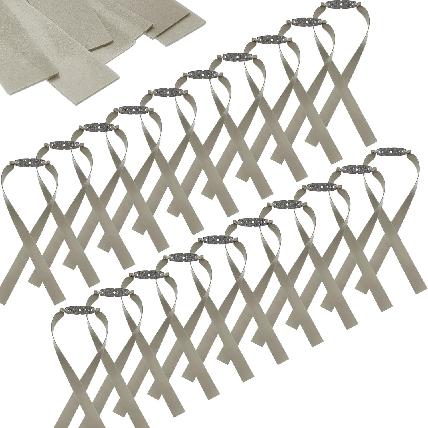 20 Pieces Slingshot Flat Rubber Bands 1 mm Thickness Flat Rubber Band Slingshot Replacement Hunting Catapult Elastic Bungee