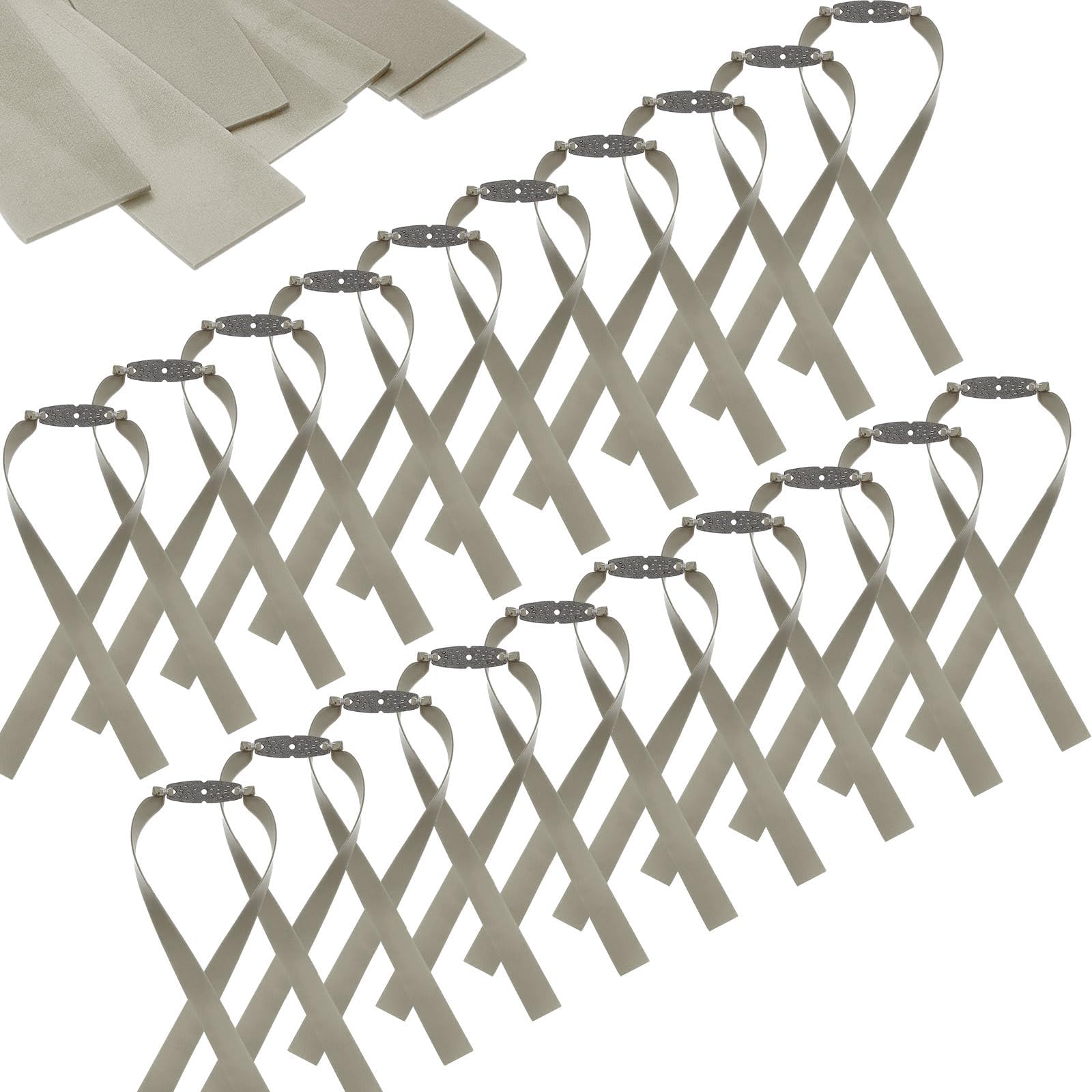 20 Pieces Slingshot Flat Rubber Bands 1 mm Thickness Flat Rubber Band Slingshot Replacement Hunting Catapult Elastic Bungee