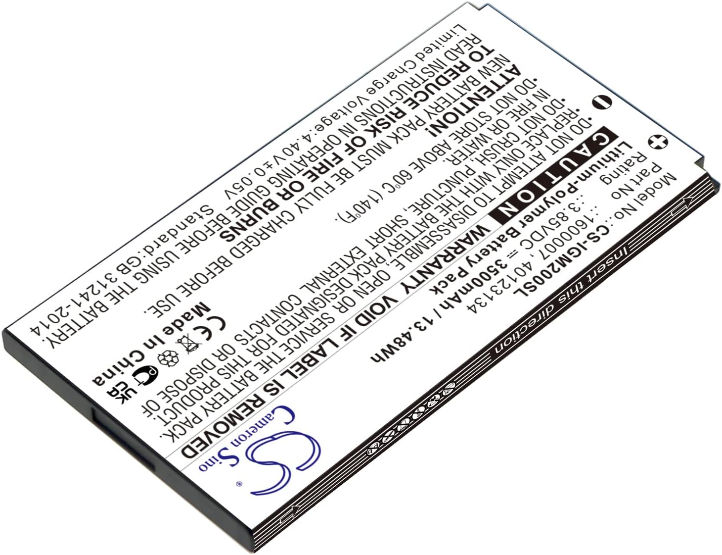 3.85V Battery Replacement for Inseego M2000 5G Mifi M2000 M2100 5G Mifi M2100 Inseego 1600007 40123134 Battery