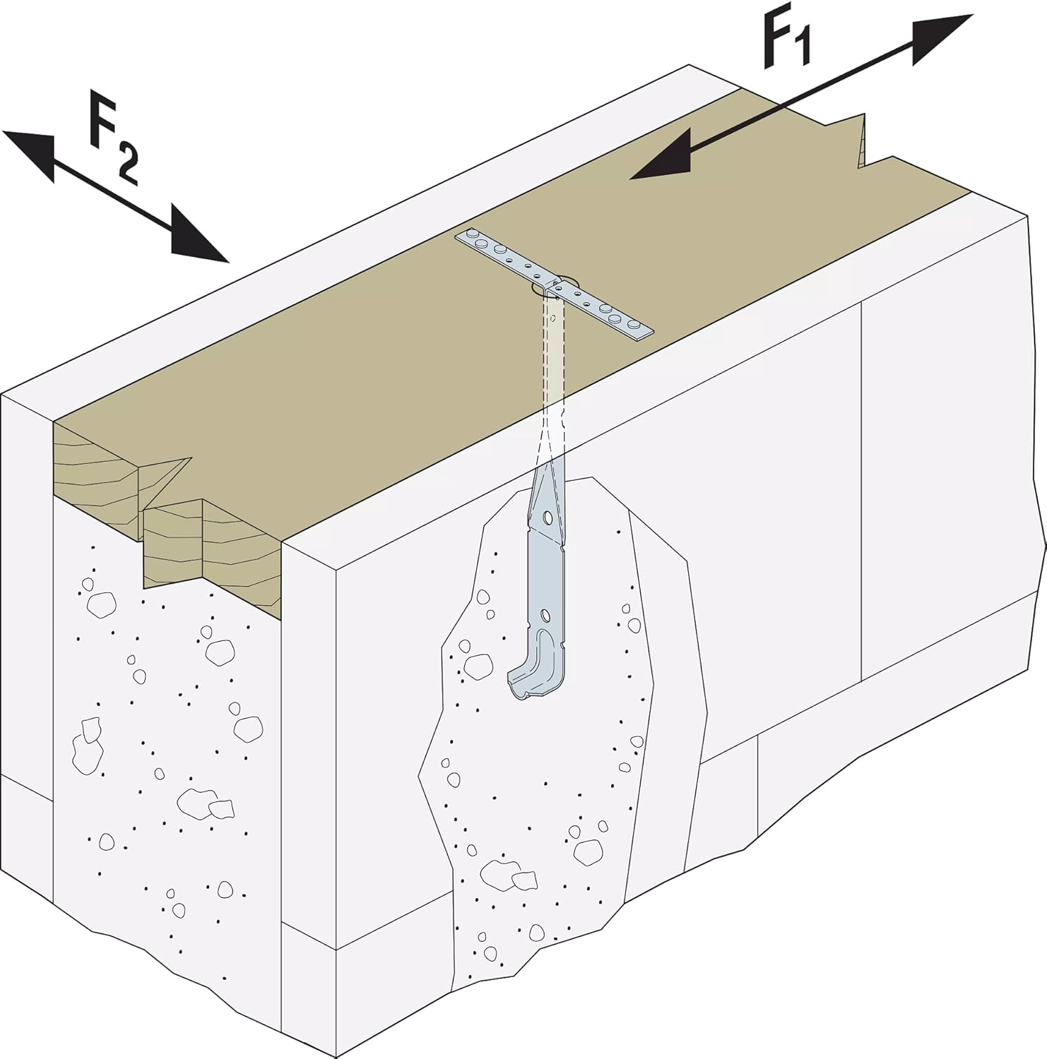 Simpson Strong-Tie MAB15 MAB 13-1/8 in. Galvanized Mudsill Anchor (Pack of 50)