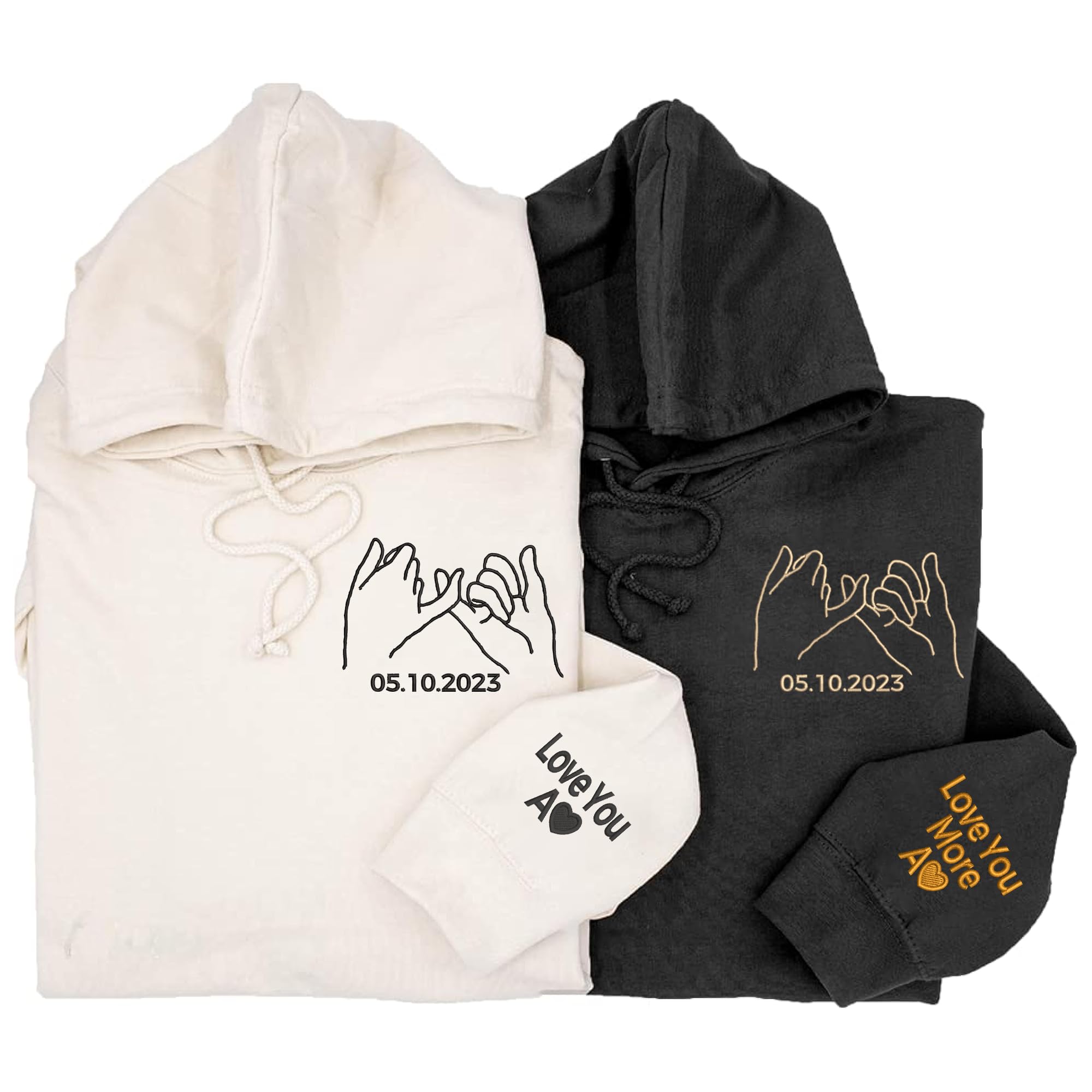 Couple Gifts Hoodies Matching Couple Hoodies - Mr & Mrs Embroidered Sweatshirts | Christmas & Valentine's Day Gift Matching His And Hers Sweaters