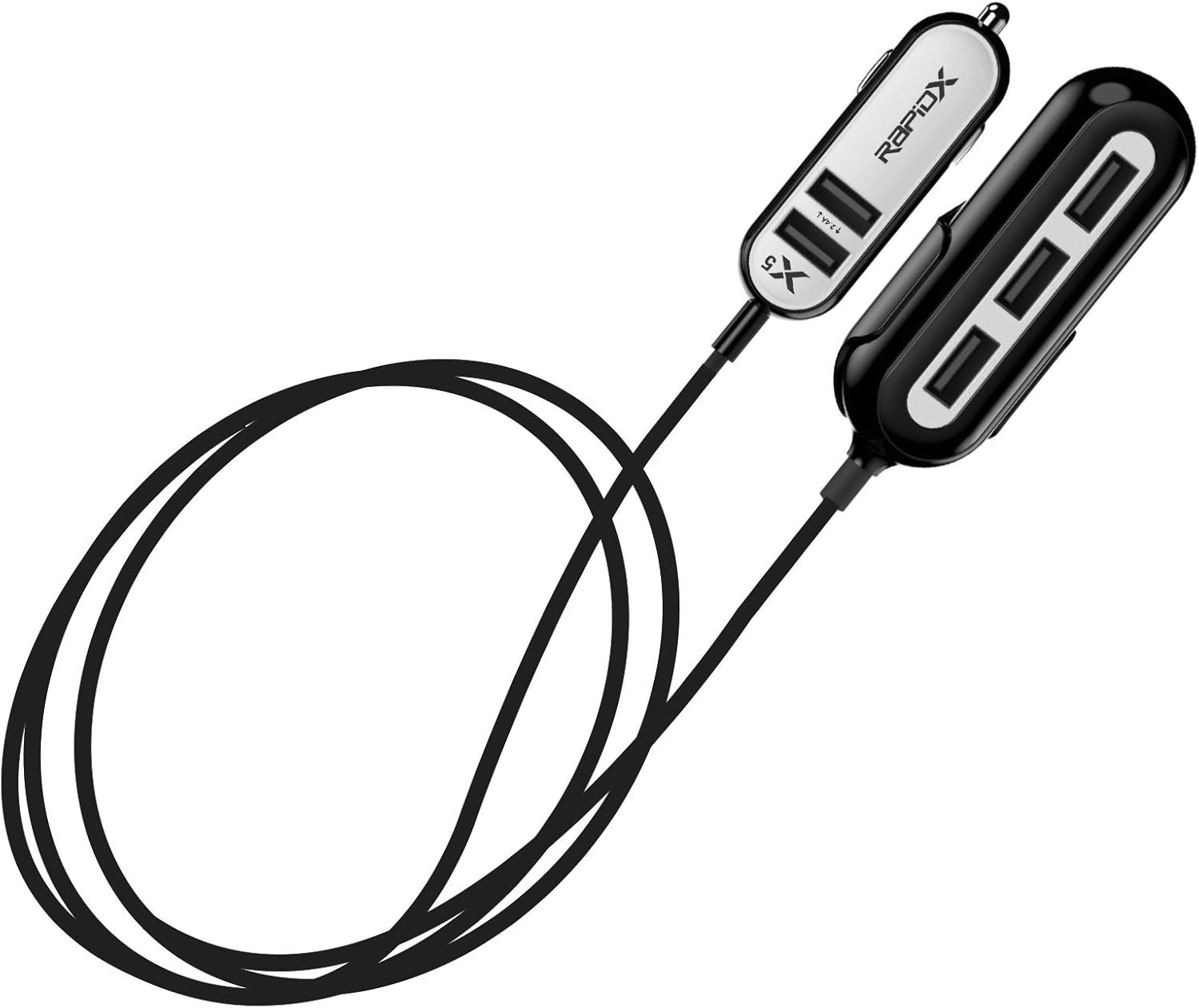 Suреr Dеаl Prоduсt RapidX X5 5 USB Ports Car Charger 22.4A White