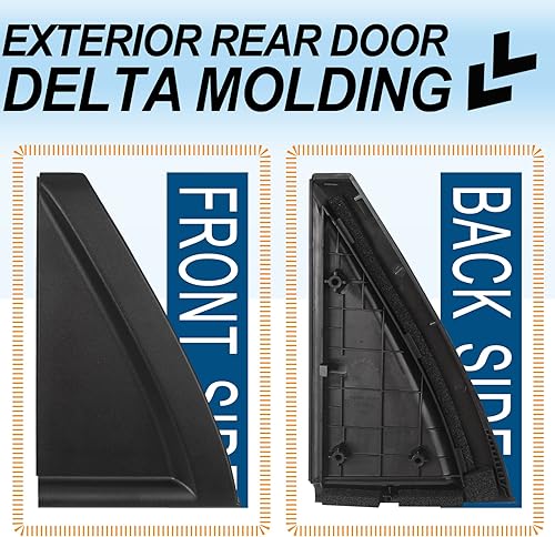 Miniatura 4 de APPERFiT Delta Molding lado izquierdo y lado derecho del pasajero compatible con Kia Sportage 2005-2010 reemplaza 83830-1F001 83840-1F001