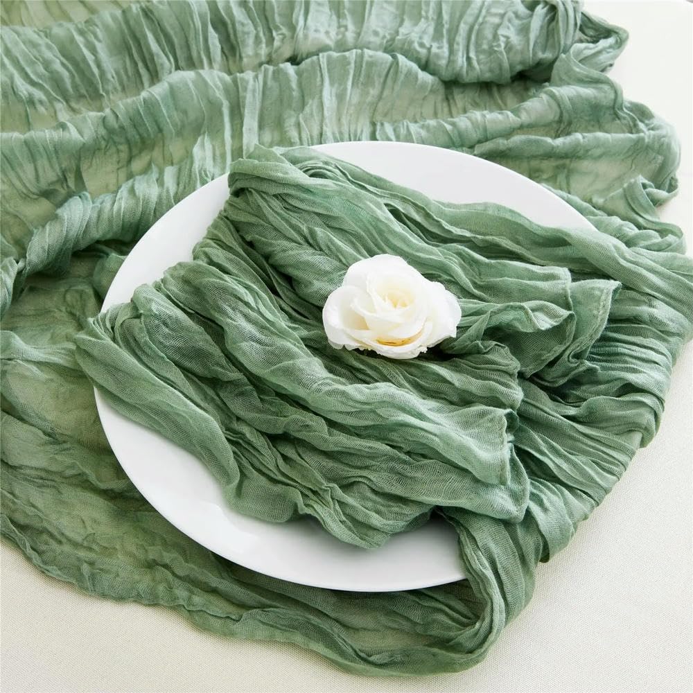 Juego de 6 caminos de mesa de gasa semitransparente para mesa de boda, despedida de soltera, decoración de mesa elegante, ligera y elegante, accesorios para eventos