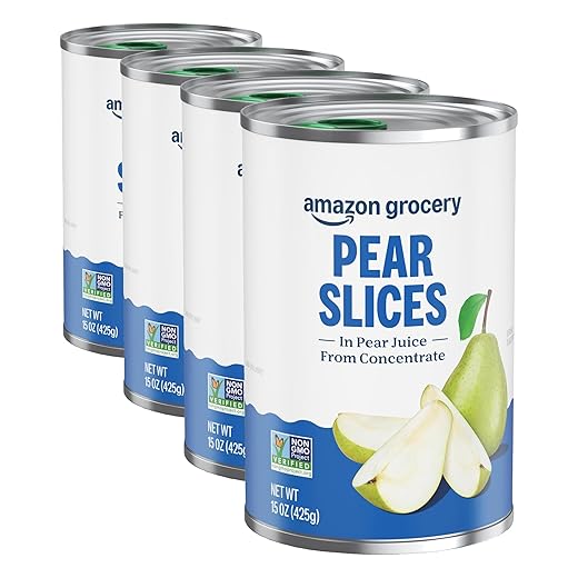 Amazon Grocery, Pear Slices, 15 Oz (Pack of 4)
