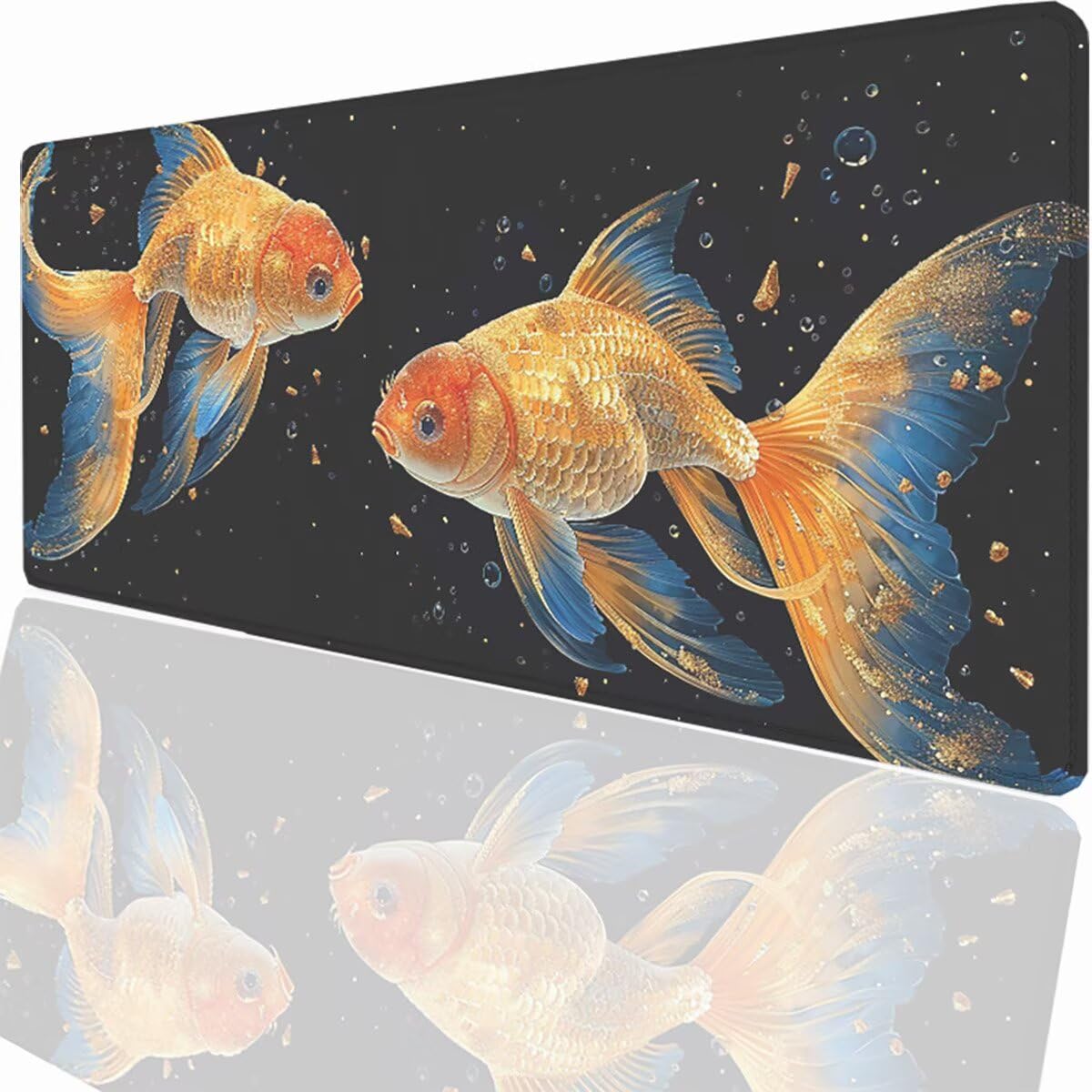 Ryba podkładka pod mysz XXL, 1500 x 800 x 3 mm, duża, gamingowa, szyte krawędzie, odporna na warunki atmosferyczne, antypoślizgowa, poprawia precyzję i prędkość, do domowego biura, PjY15393 N-U