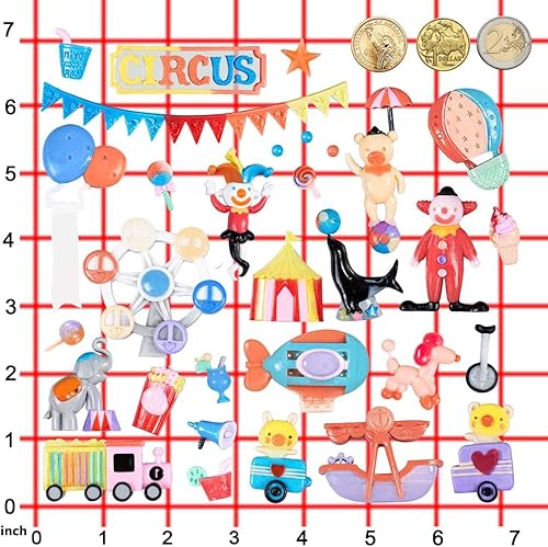 Miniatura 4 de Moldes de silicona para fondant de carnaval de circo, parque de atracciones para baby shower, decoración de pasteles de cumpleaños, decoración de