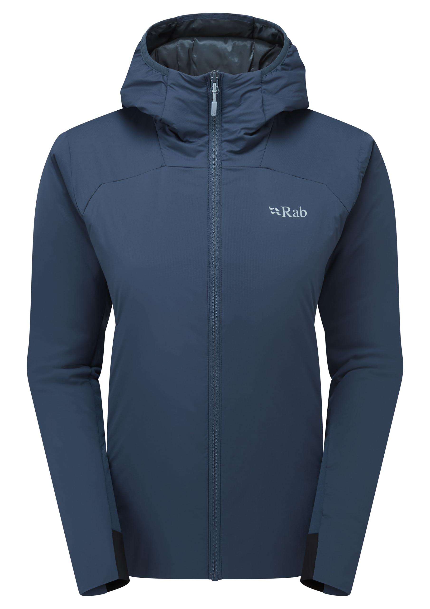 Rab Women's Tempest Blue Xenair Alpine Flex Jacket - Hooded Synthetic Insulated Coat For Hiking & Mountaineering - 10