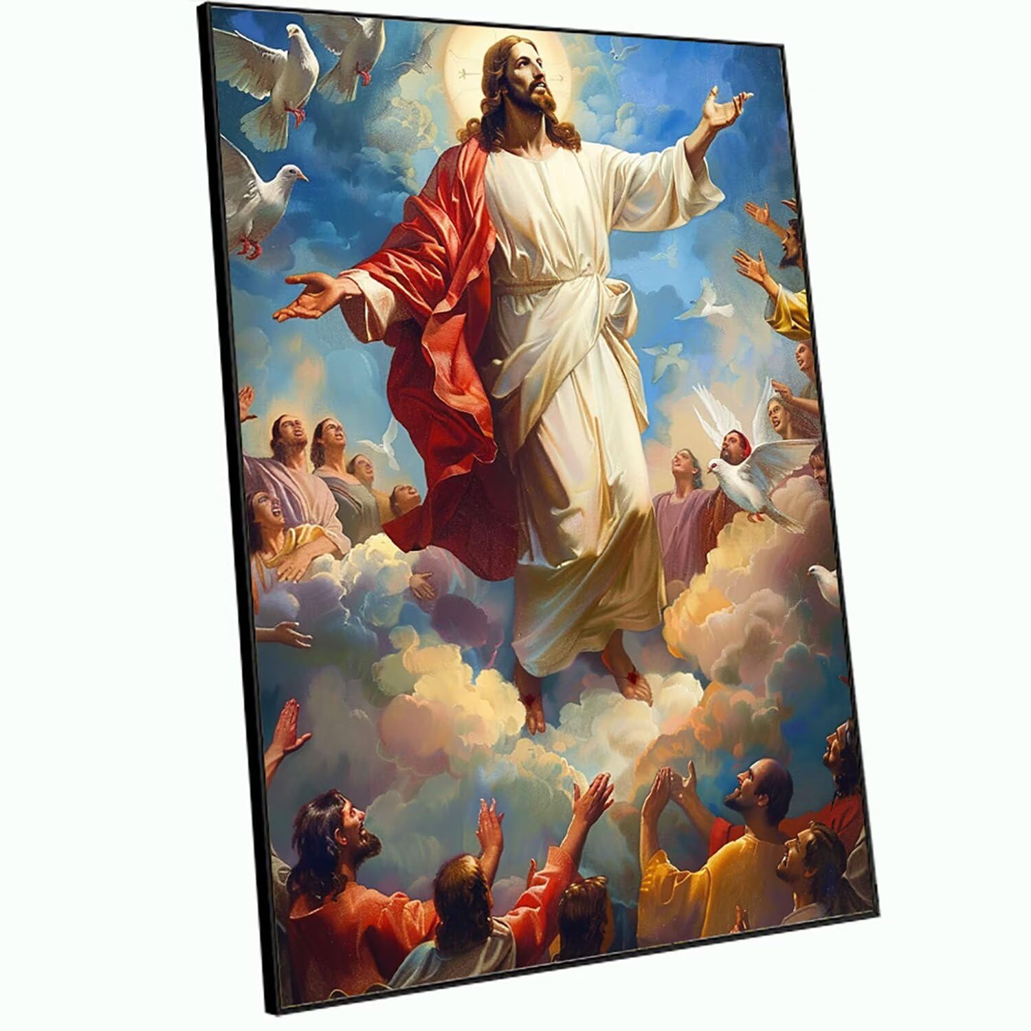 Obraz diamentowy 90 x 60 cm obraz diamentowy Jezus kompletny zestaw, DIY pełne wiertło Bóg mozaika diamentowa malarstwo diamentowe, diamentowe kryształowe obrazy artystyczne kreatywne zestawy dla