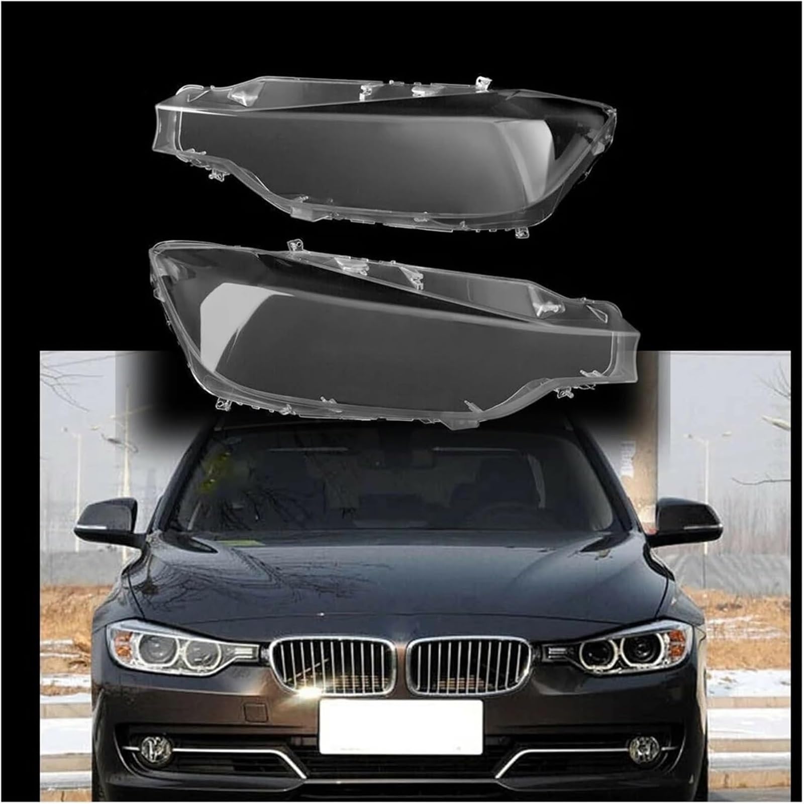 Auto Faro Lente di Ricambio per BMW per HID 3 F30 per Berlina F31 per Touring 2013 2014 2015 Chiaro Faro Faro Lente Copertura Shell (Sinistro Destra) (Sinistra)