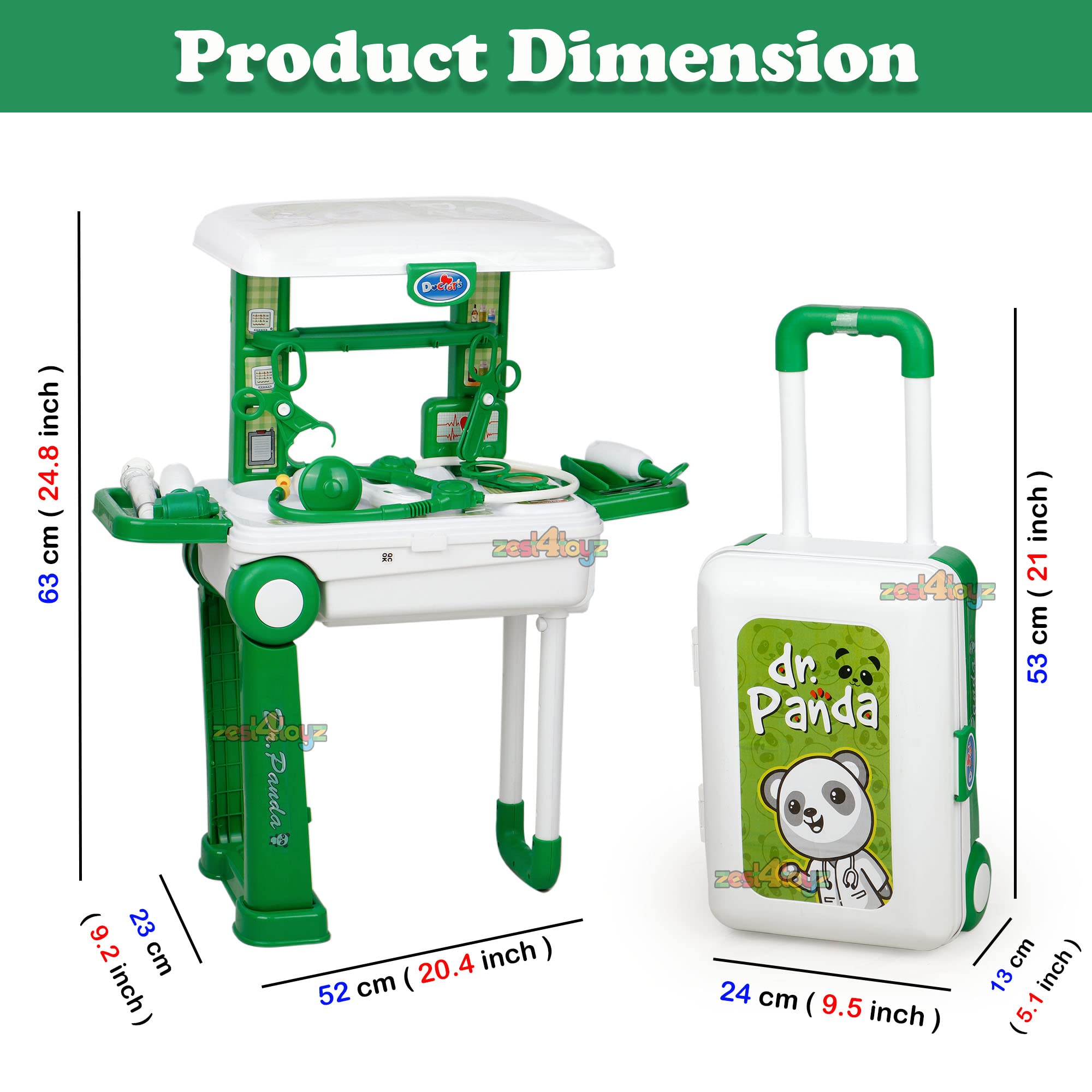 Buy Zest 4 Toyz 3 in 1 Panda Medical Set for Kids - Doctor