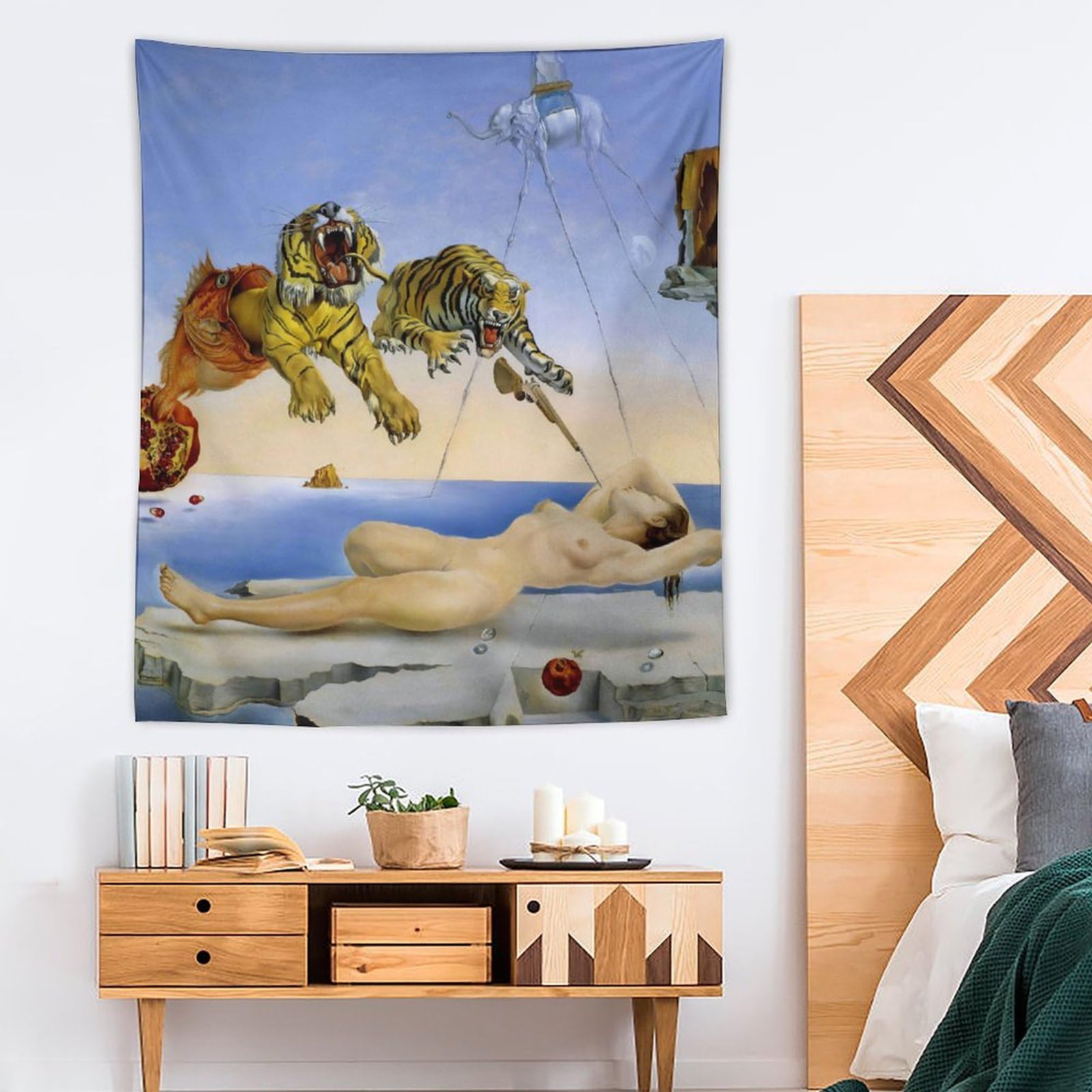 AKa7165ダリ目覚めの1秒前に見たハチの飛行による夢リトグラフ 直筆サイン入 AKa7165ダリ目覚めの1秒前に見たハチの飛行による夢リトグラフ 直筆