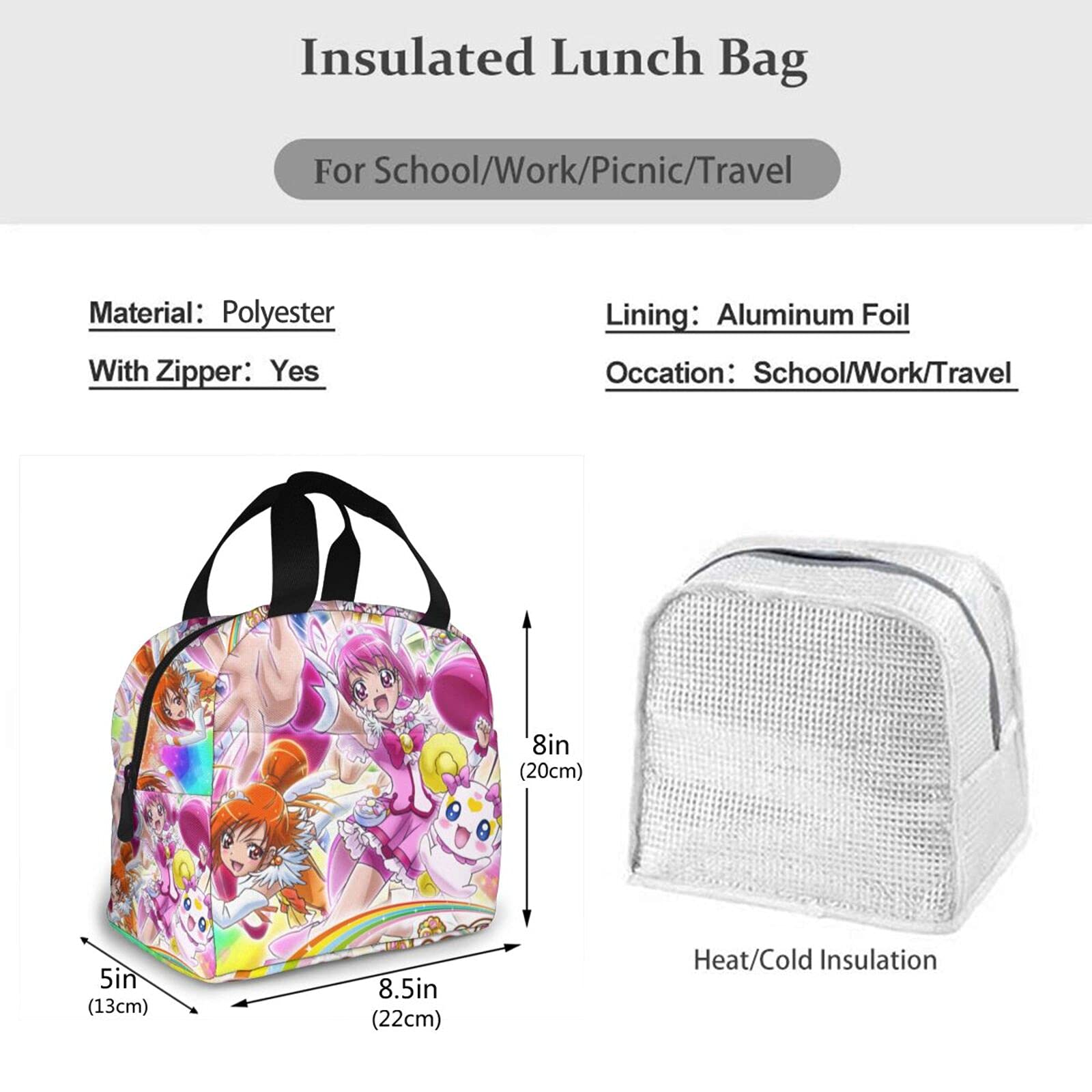 Amazon.co.jp: スマイルプリキュア ランチバッグ 断熱ランチボックス 