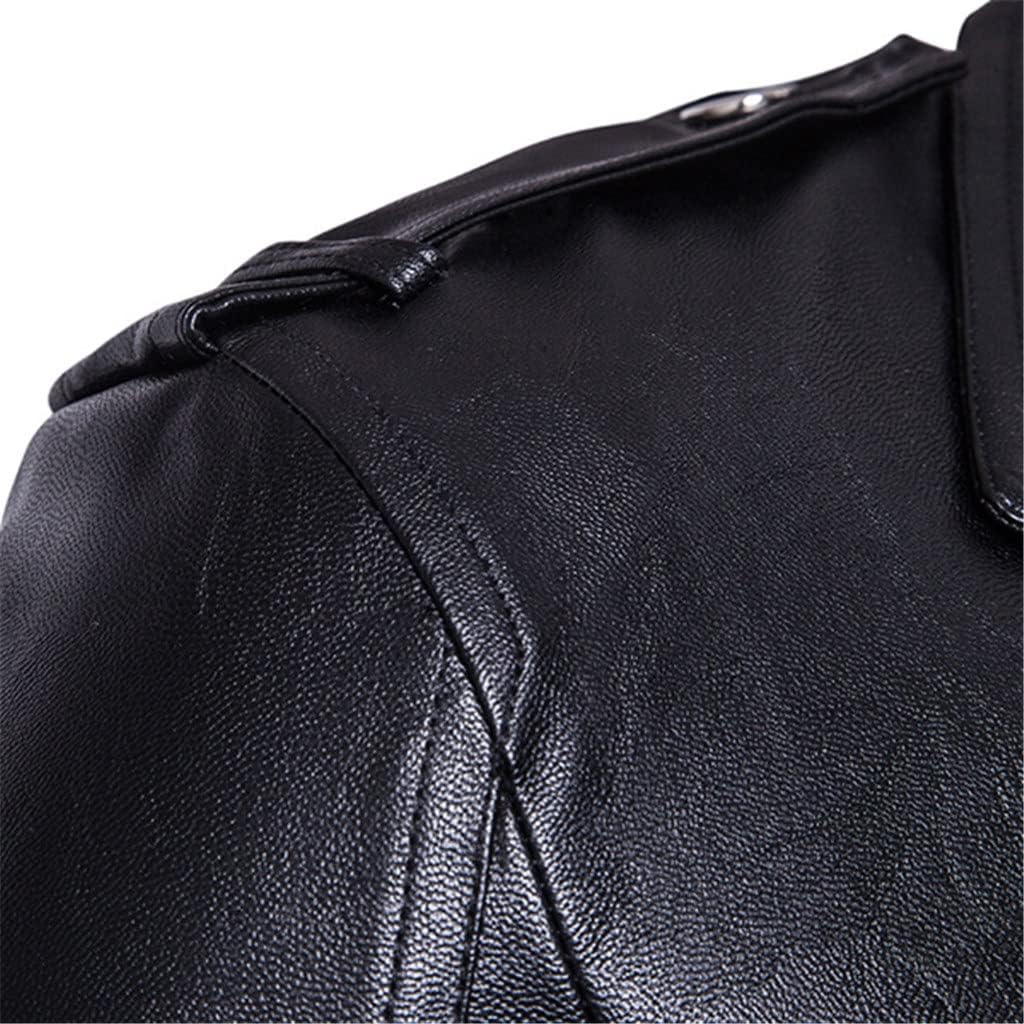 Autumn Winter PU Leather Jackets Casual Outwear Bomber Faux Jacket and Coats Men Clothing