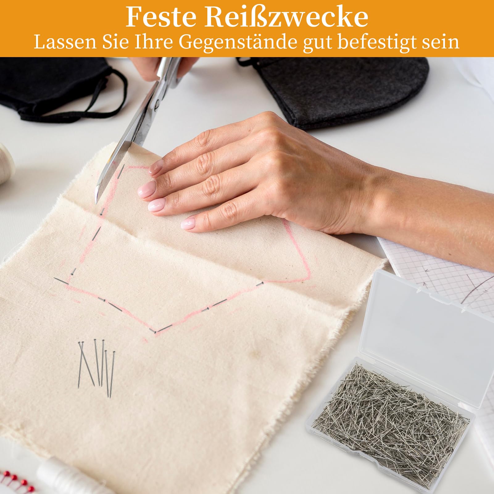 SAVITA 50 Pezzi Spilli per Quilting da Cucito a Forma di U, Spilli a Forchetta Spilli Artigianali in Acciaio Inossidabile Spilli Doppi Spilli Dritti Multiuso (Lunghezza 0,9 Inch