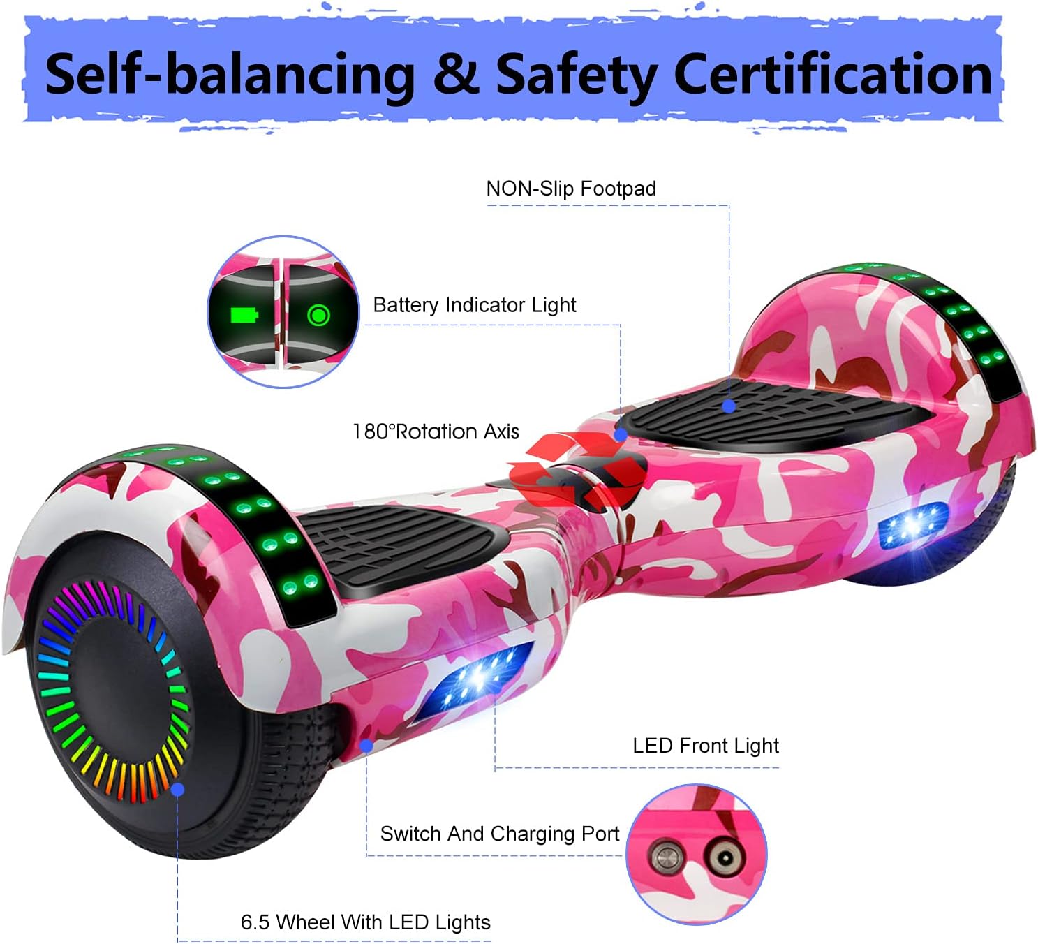 Blасk Frіdау Sаlе 2022 Felimoda Hoverboard, Two Wheels Self Balancing Scooter Hover Board with Seat Attachment, with Bluetooth Speaker and LED Lights 6.5 Hoverboard for Adult Kids Blасk Frіdау - 70% оƒƒ Felimoda Hoverboard, Two Wheels Self Balancing Scooter Hover Board with Seat Attachment, with Bluetooth Speaker and LED Lights 6.5 Hoverboard for Adult Kids