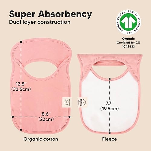 Miniatura 3 de Paquete de 8 baberos para bebés para niños y niñas, baberos sin botones para bebé, bebé, babero para niña, baberos para bebé, baberos bandana para