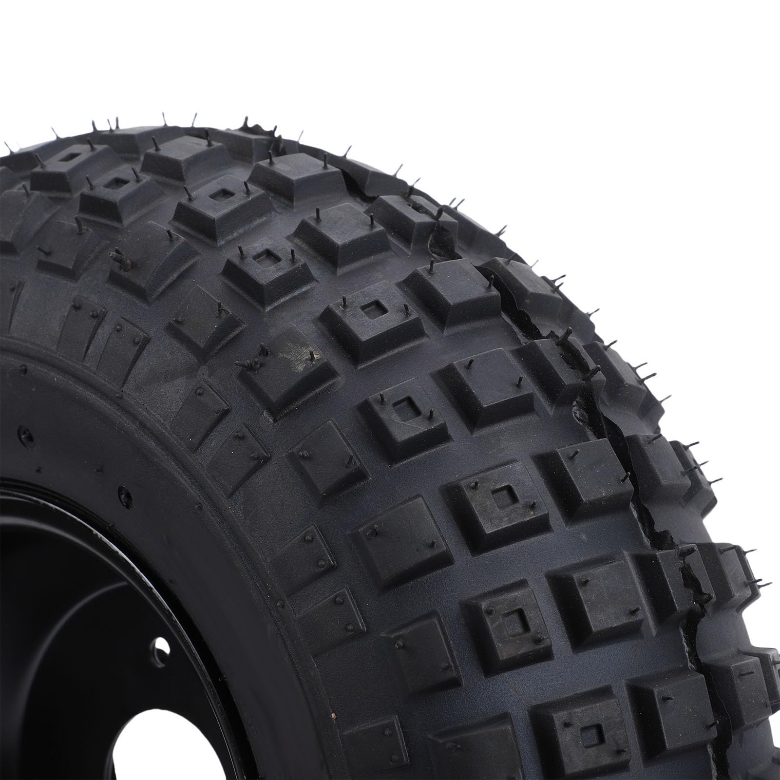 Asixxsix Koło do quada, 16x8-7, 3 otwory, 7-calowa opona bezdętkowa z piastą, przyczepność na barkach do UTV, quadów terenowych, gokartów, wózków golfowych, mini rowerów