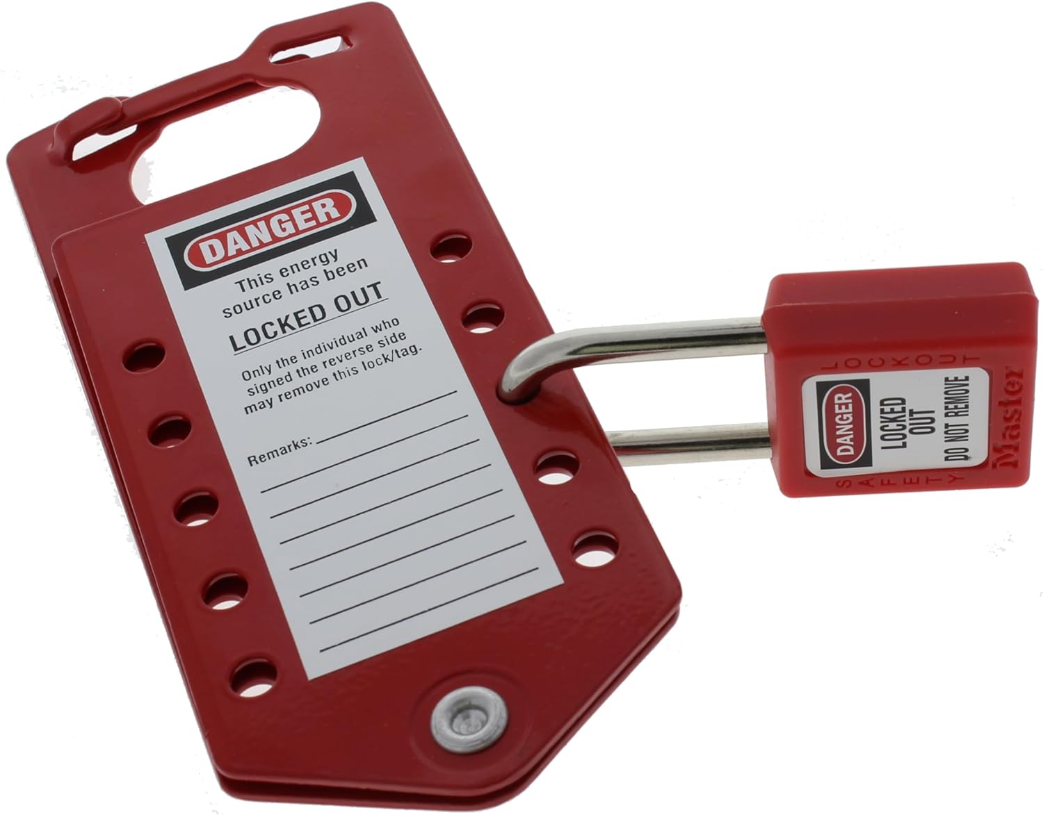IDEAL INDUSTRIES 44-791 Safety Lockout Hasp, "Do Not Operate", Red, 1/Card