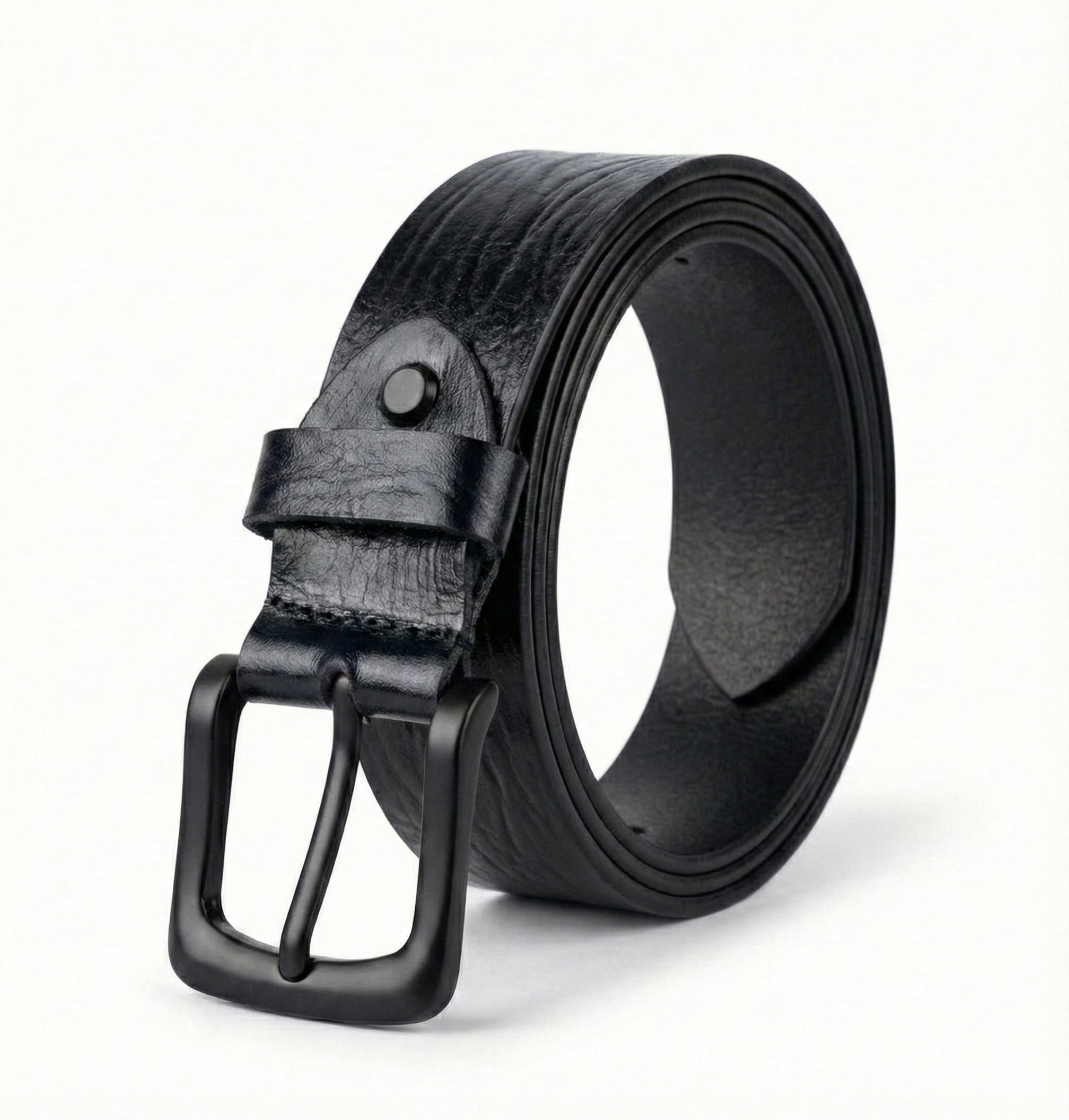 New Look Men's Genuine Leather Crease Belt Black Brown - Casual & Formal Dress Belt Size 30-46-image-34