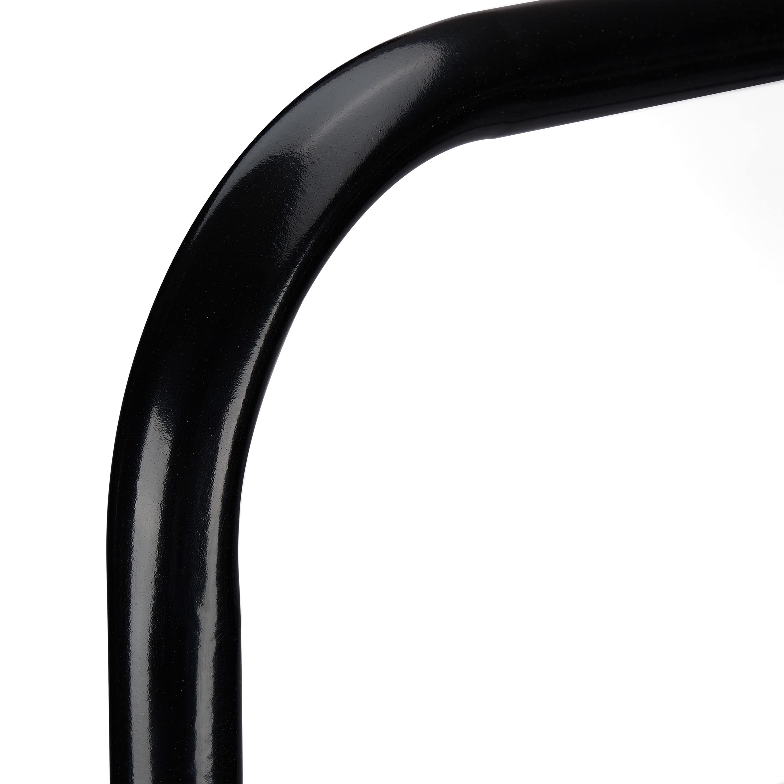 Relaxdays Carro Leña con Ruedas, Carrito Leñero, Portaleños Acero, hasta 60kg, para Transportar y Almacenar Leños, Negro