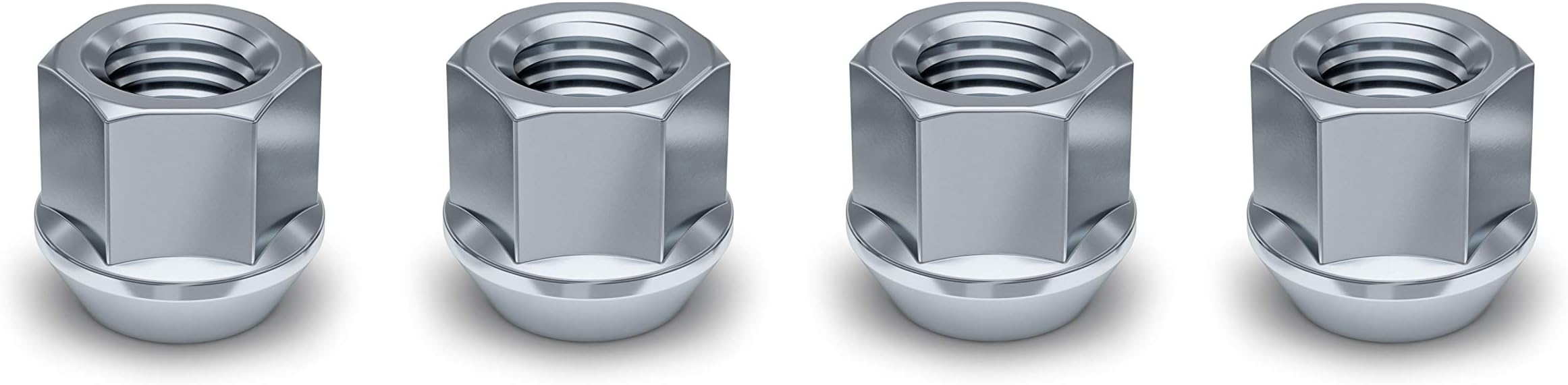 White Knight 1304-14S Zinc Finish 1/2"-20 Thread Size Open End Bulge Acorn Lug Nut, (Pack of 4)