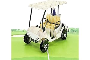 Liif Golf Buggy 3D Pop-Up Golf Valentines Day Card