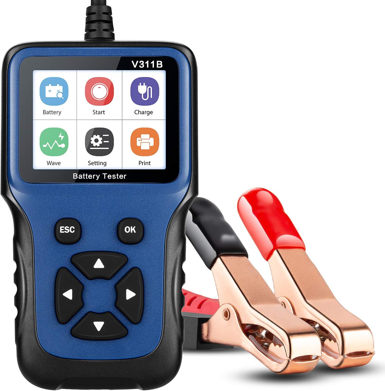 MEEARO Car Battery Tester 12V Load Tester, 100-2000 CCA Automotive Battery Analyzer for Car Truck Motorcycle ATV RV SUV Boat