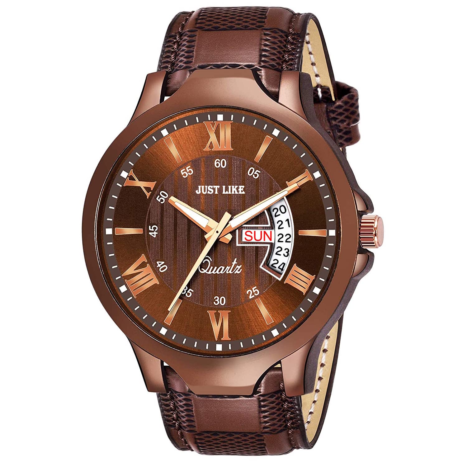 just like Day and Date Display Analog Brown Color Wrist Watches for Boy and Men (B0BTHH3MJX) Amazon Price History, Amazon Price Tracker
