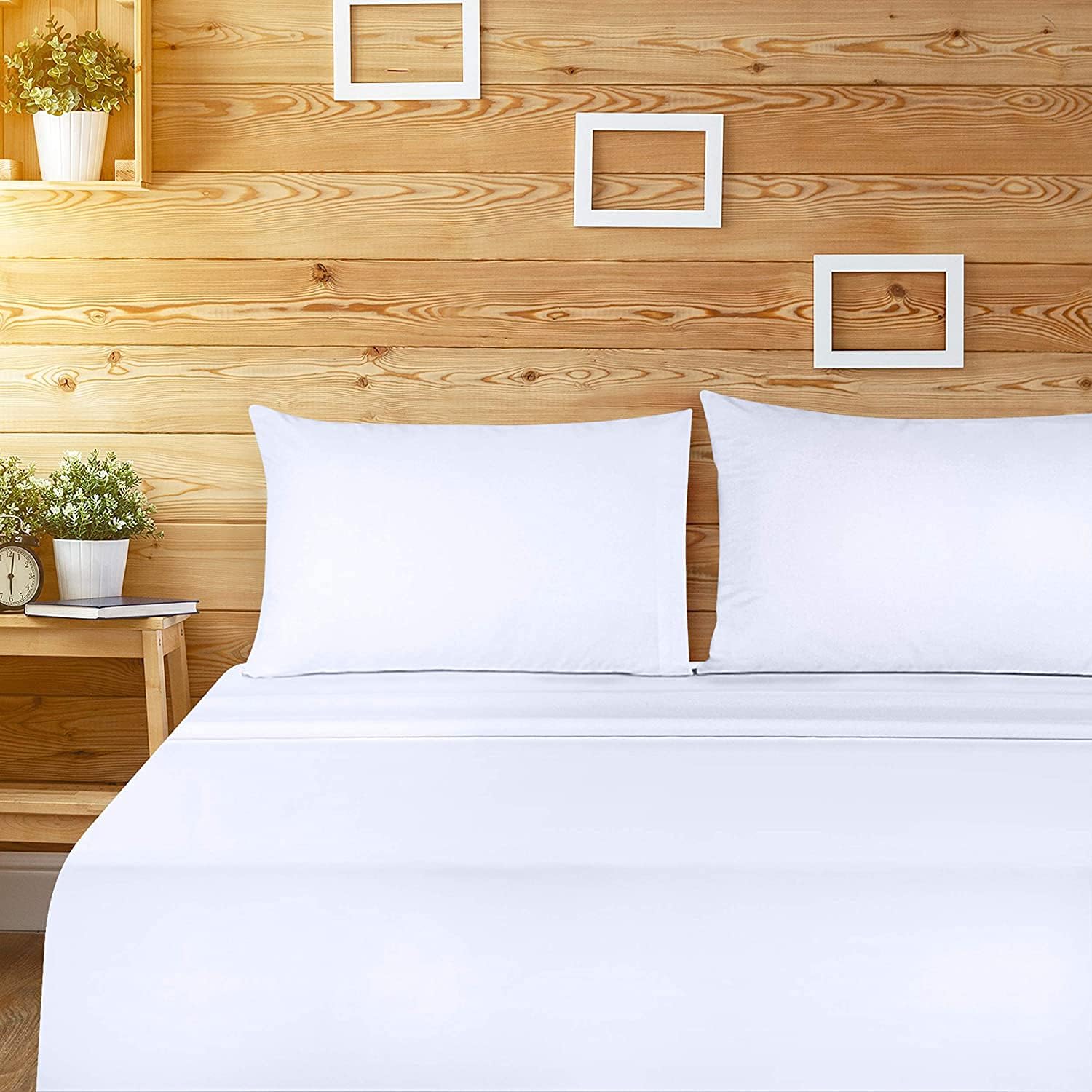 Utopia Bedding Cotton Blend Pillowcases Standard Size - 12 Pack - T-180 Bulk Pillowcase Set- Perfect for Home, Hospital & Hotel Quality Pillow Covers 20 X 26 (Standard, White)