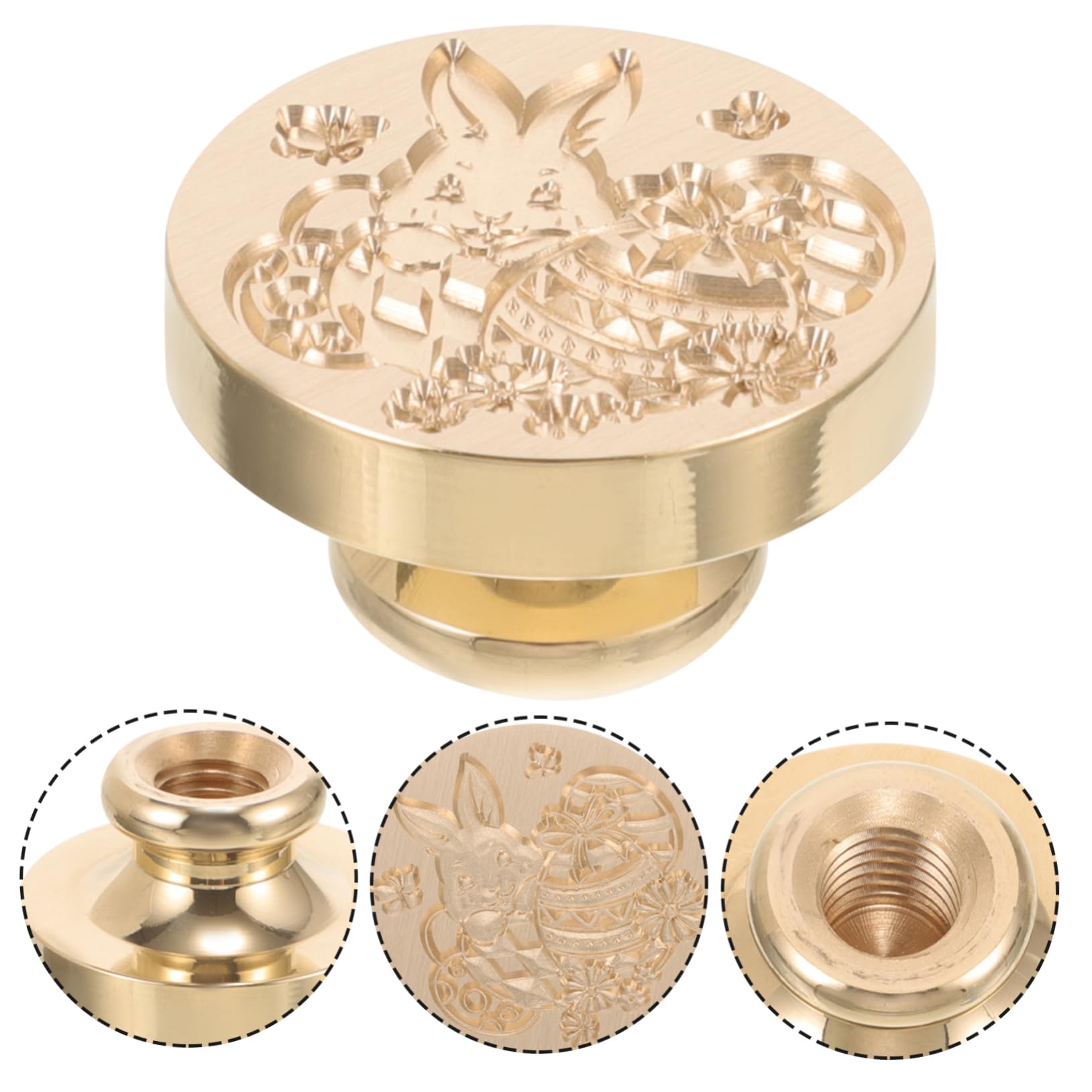 4pezzi Timbro Ceralacca Retro per Buste Stampo per Ceralacca con Testa di Coniglio e di Pasqua per Inviti Decorazioni e Fai da Te Facile da Usare e Pulire