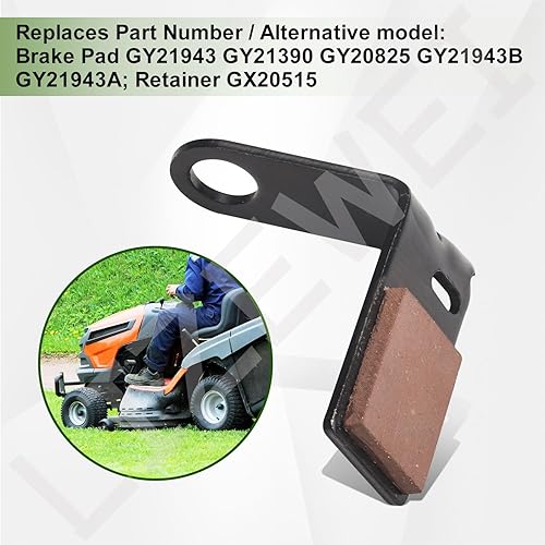 Miniatura 5 de Juego de 2 pastillas de freno GY21943B para cortacésped Jo-hn Deere de 42 pulgadas L, D, X Series 100 105 115 100 110 120 125 130 Contain GX20515
