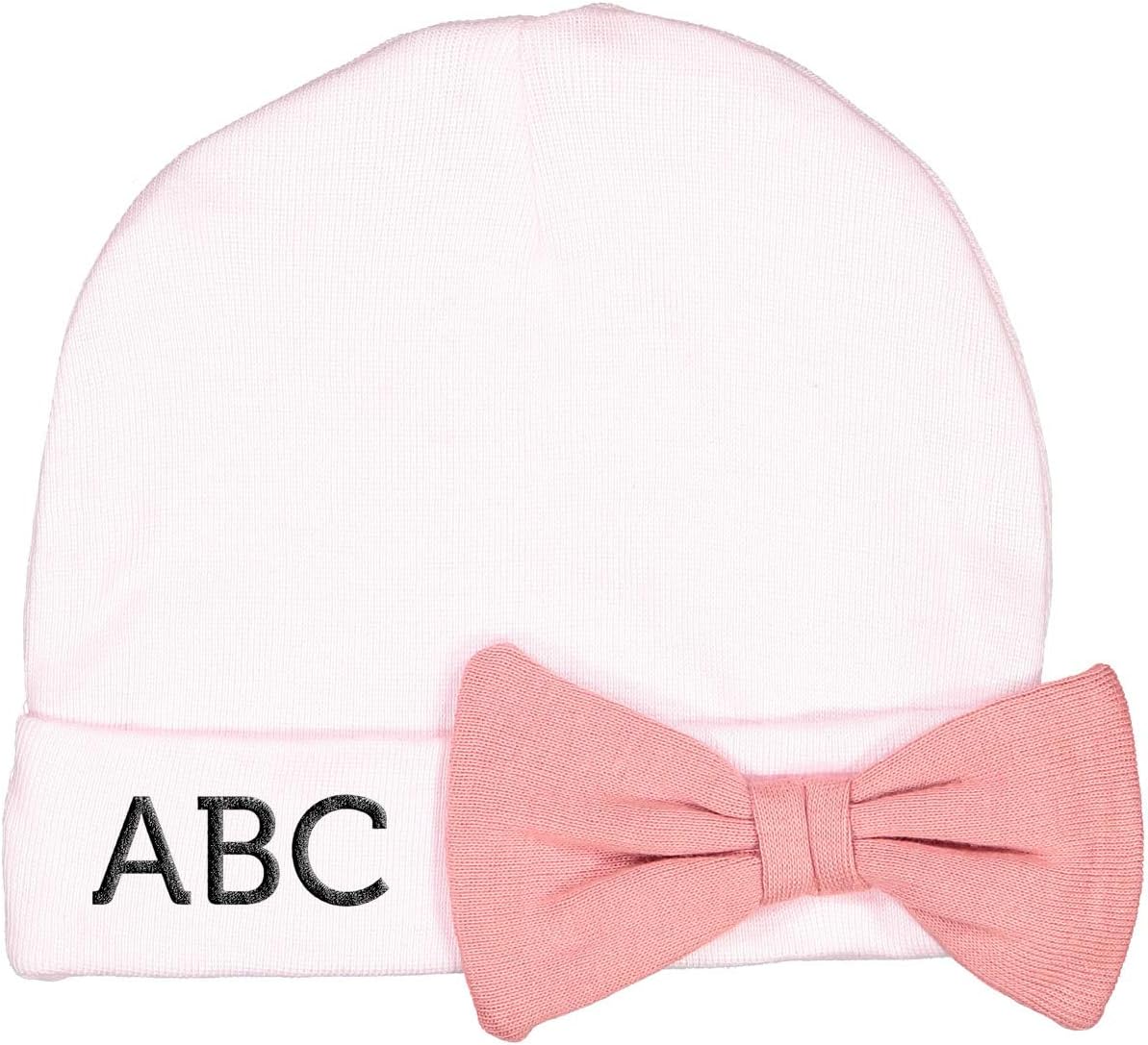Mato & Hash Embroidered Personalized Baby Rib Bow Hats
